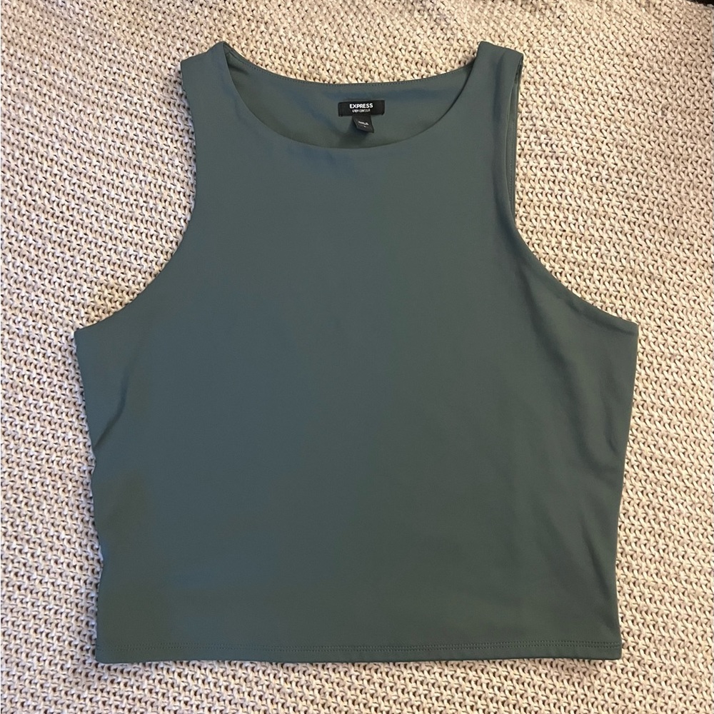 Express Body Contour High Compression High Neck Cropped Tank